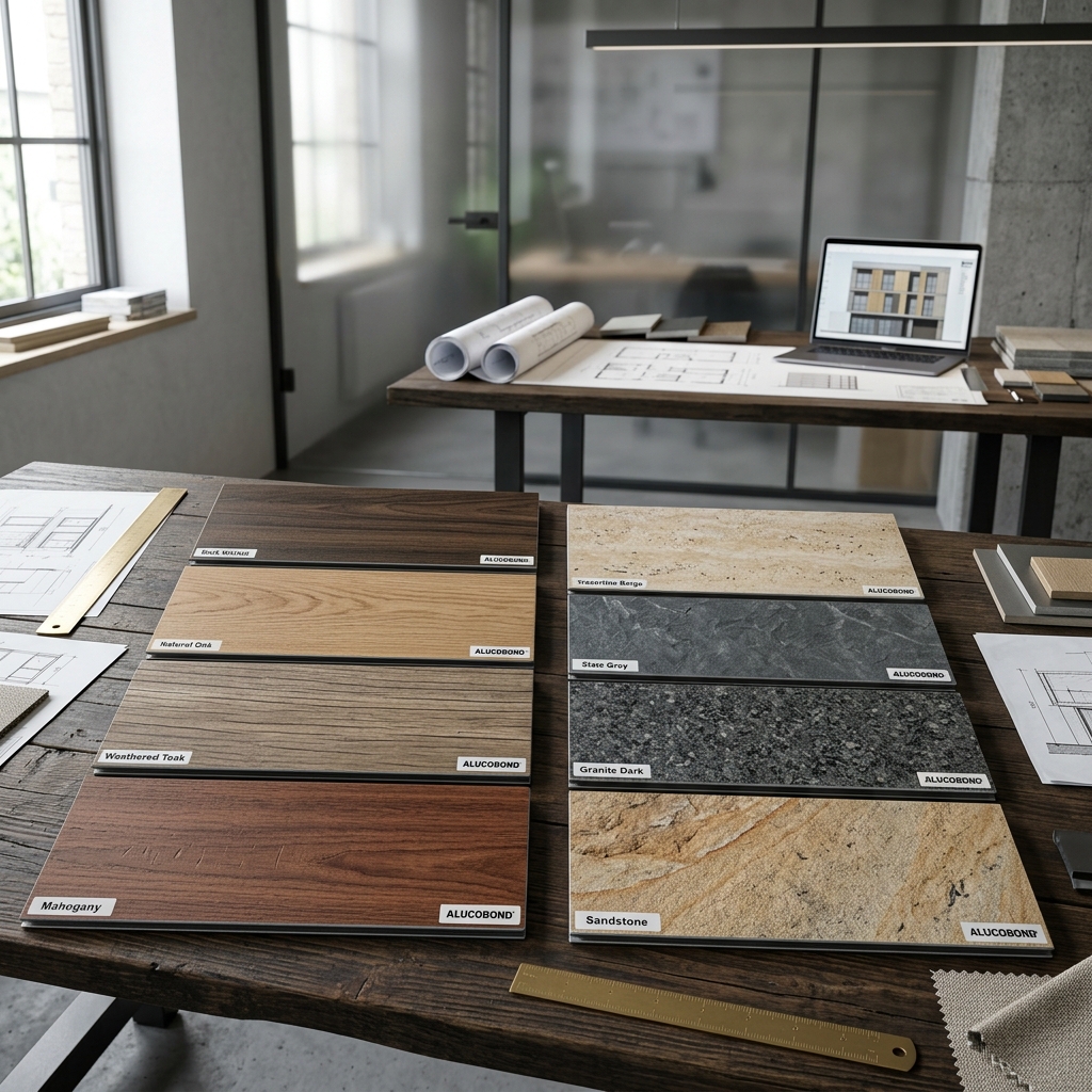 אלוקובונד דמוי עץ ואבן - חיפוי קירות חוץ בסטנדרט יוקרה